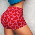 thumbnail image 4 of Balery Love Heart Pantalones cortos de entrenamiento estampados para mujer, sin costuras, ajustados, para gimnasio, yoga, correr, deportes, ejercicio activo, fitness.-XX-Large, 4 of 8