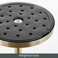 thumbnail image 4 of mDesign Metal/Glass Top Round Accent Side/End Drink Table Furniture, Soft Brass, 4 of 7