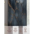 thumbnail image 6 of Navy Blue Marble Sheer Curtains 108 Inch Length 2 Panels Set for Living Room/Bedroom, Luxury Modern Abstract Art Semi Curtain Sheers Drapes Rod Pocket Curtains Window Treatment Set 52''x108''x2, 6 of 7