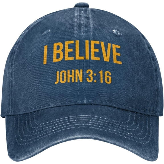 I Believe John 3 16 Christian Cowboy Hat Men Vintage Baseball Cap Summer Sun Hat Gift Women Trucker Hat Dad Hat Black