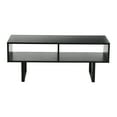 thumbnail image 4 of Household Essentials Jamestown TV Stand Coffee Table with Rectangular Storage Compartments Black Oak Wood Grain and Black Metal, 4 of 7