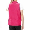 thumbnail image 3 of RYRJJ Men's Lightweight Golf Vest Outerwear with Multi Pockets Outdoor Travel Work Sleeveless Jacket for Running Hiking Sports(Hot Pink,L), 3 of 7