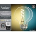 thumbnail image 2 of (2 pack) BH&G G25 LED Vintage Light Bulb, 4.5 Watts (40W Equivalent), Spiral Filament, E26, 2 Pack, 2 of 9