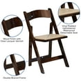 thumbnail image 6 of BizChair 4 Pack Fruitwood Wood Folding Chair with Vinyl Padded Seat, 6 of 14