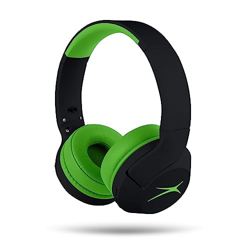 Altec Lansing - Auriculares inalámbricos con cancelación de ruido para niños, batería de 15 horas, límite de volumen de 85 dB, diseño plegable, sonido potente, cancelación activa de ruido, perfectos p