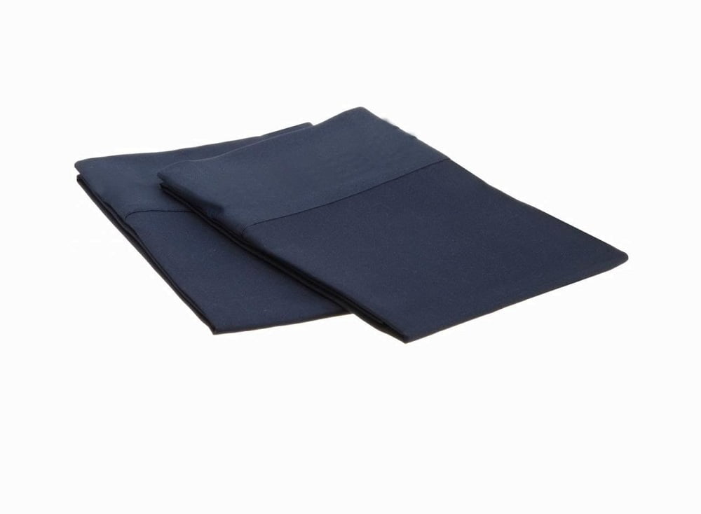 Navy Blue Color Standard Size 1200 Series 2 Pillow Cases Set