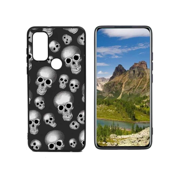 Compatible with Motorola Moto G Pure Phone Case, Skull-1 Case Silicone Protective for Teen Girl Boy Case for Motorola Moto G Pure