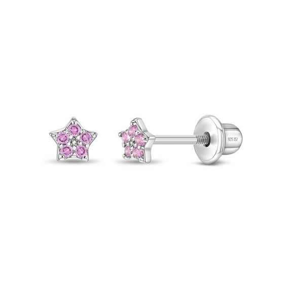 Teenie Tiny Star 3mm Baby / Toddler Earrings Screw Back - Sterling Silver