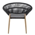 thumbnail image 6 of Jopath Set of 2 Papasan Style Dining Chair, Outdoor Wicker Chair with Teak Finished Leg and Dark Gray Faux Rattan for Patio Balcony Garden Living Room Kithen, 6 of 9