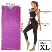 Lilypelle 75" Sauna Blanket Infrared for Home Weight Loss and Detox XL, Body Sauna Heating, with 50 Pcs Plastic Sheets,Purple