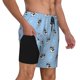 thumbnail image 2 of Balery French Bulldog Puppy Bañador para hombre, shorts de playa de secado rápido con entrepierna y forro de compresión-Large, 2 of 6