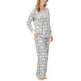 thumbnail image 2 of Nautica Women's Fleece Pajama Sleepwear Set 2 Piece, Grey White Snow XL - NEW, 2 of 5