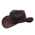 thumbnail image 4 of Kids Western Cowboy Hat for Children or Style Hat for Boys and Girls Sun Adjustable Fit Easy Care Baby Toddler Headwear for Everyday Adventures Coffee One Size, 4 of 4