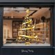 thumbnail image 4 of Pegatinas de ventana de guirnalda de Navidad dorada, decoración navideña para escaparate del hogar, calcomanía de puerta de vidrio, copo de nieve de Navidad, pegatina de Año Nuevo, 4 of 4