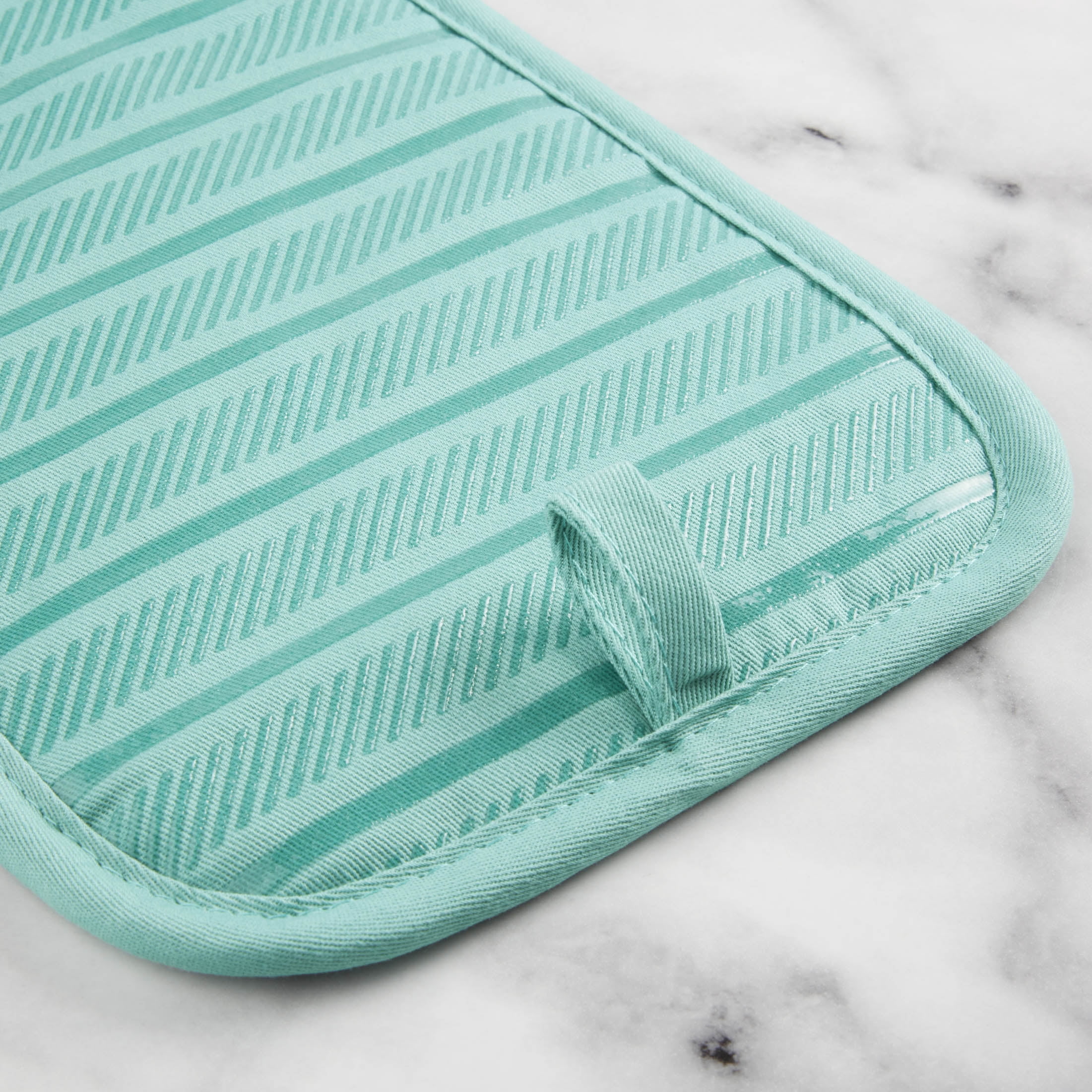 KitchenAid Albany Pot Holder 2-Pack Set, Aqua Sky, 7"x10"