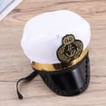 thumbnail image 4 of Sombrero de Capitán Marinero ANGGREK Blanco Para perro gato mascota Fiesta Cosplay, 4 of 8