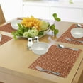 thumbnail image 4 of Ambesonne Orange Place Mats Set of 4, Retro Paisley Flowers, Standard Size, Redwood Orange Cream, 4 of 6