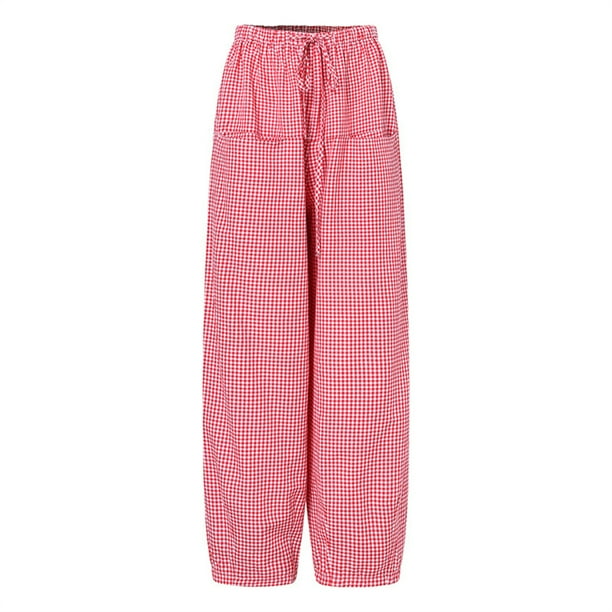 Qarigey Pantalones hasta la pantorrilla para mujer, estilo veraniego, talla S-5XL, pantalones para mujer, bombachos de moda con cordón para chica, Prendas para la parte inferior del cuerpo Rojo XL Qarigey AP011487-04