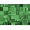 thumbnail image 1 of Ahgly Company Indoor Rectangle Patchwork Emerald Green Transitional Area Rugs, 5' x 8', 1 of 4