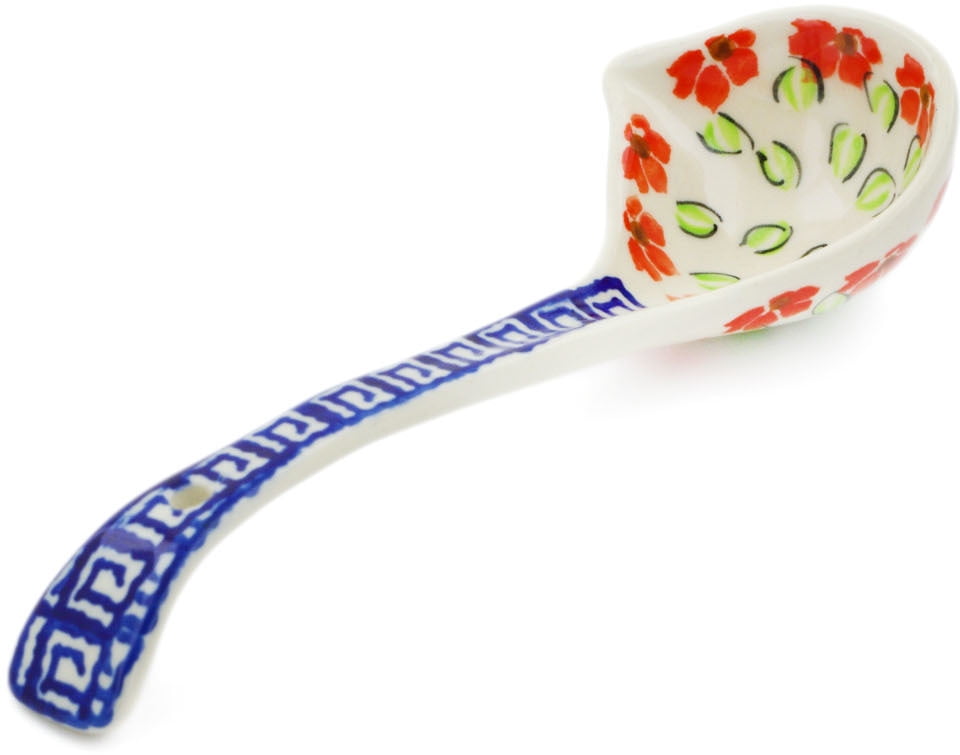 Polish Pottery 7½inch Ladle (Grecian Fields Theme) Hand Painted in