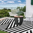 thumbnail image 5 of Outdoor Rug 5'x8' Waterproof Outdoor Rug for Patio Beach Picnic Garden and Balcony Plastic Straw Rug,Black and White Twill, 5 of 7