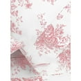 thumbnail image 3 of Melange Home Printed Cotton 400-TC Mauve Toile Bedsheet Set California King, 3 of 4