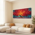 thumbnail image 4 of Canvas Wall Art for Living Room - Large Red Tree of Life Canvas Prints, Modern Abstract Nature Painting Wall Decor for Bedroom Bathroom and Office, 4 of 7