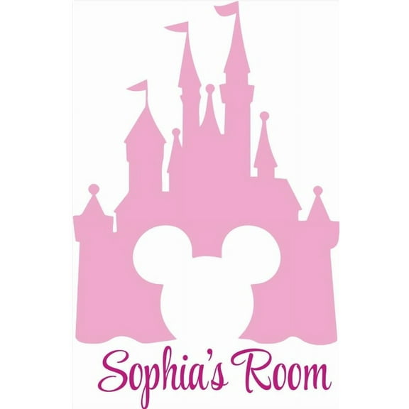 Personalized Name Vinyl Decal Sticker Girl Bedroom Princess Fairy Tale Castle Disney 13"x20"
