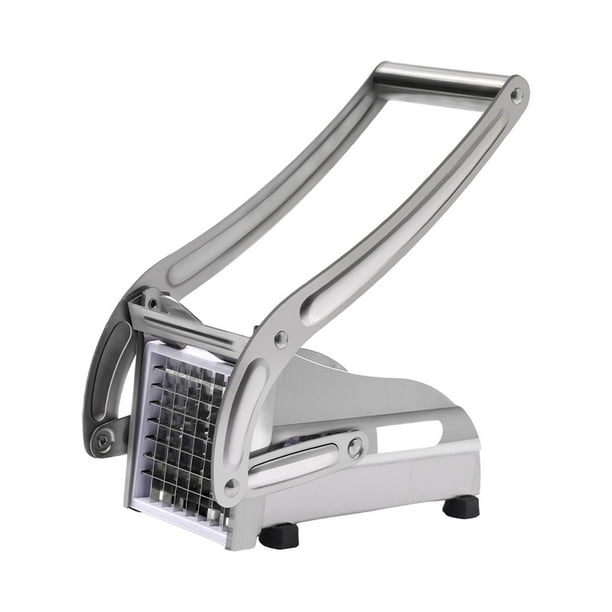 Cortador de patatas fritas con 2 hojas, Base de succión antideslizante, rebanador de verduras para pepinos, zanahorias, herramientas de cocina