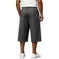 thumbnail image 4 of Mens Baggy Sweat Shorts Gym Athletic Basketball Summer Workout Lounge Beach Drawstring Shorts with Big Pockets, 4 of 7