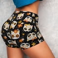 thumbnail image 4 of Fotbe cat sugar skulls Seamless Shorts, Womens Workout Shorts High Waist Stretch Booty Short for Gym/Yoga/Running/Biking-XX-Large-Small, 4 of 8