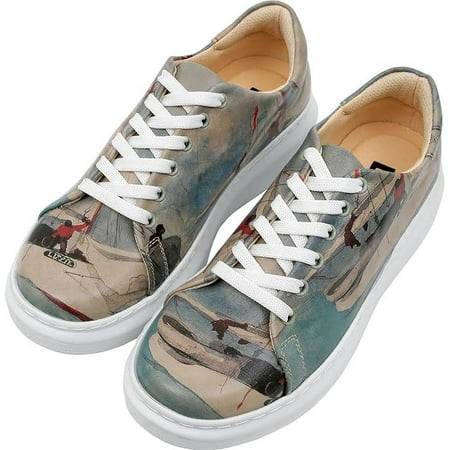 

DOGO Wedge Sneakers for Women - Handmade and Vegan Leather Platform Sneakers for Women Unique Chunky Sneakers Hey Sailor Design Size 9