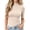 15# Beige, variant on Mock Neck Tops For Women Short Sleeve Slim Basic Summer Fall Basic Tee Mock Turtleneck Tops Women Slim Fit Fashion Top Half Sleeve T-Shirt Dressy Casual Basic Business Work Summer Fall