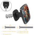 thumbnail image 3 of 4 Pcs Cabinet Handle Drawer Pulls Chinese God of Wealth Knobs with Screws Square Furniture Office Cabinet Knob Decoration, 3 of 7