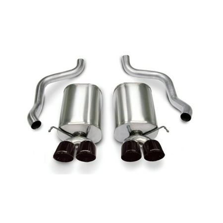 Corsa 05-08 Chevrolet Corvette C6 6.0L V8 Black Sport Axle-Back (Best Exhaust For C6 Corvette)