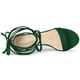 thumbnail image 4 of Sandalias Punta Abierta De Tacón De Mediana Grueso Con Cordón Para Mujer Verde 39, 4 of 6