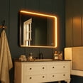 thumbnail image 6 of Frame Light 48 in. W x 36 in. H Rectangular Aluminum Framed Anti-Fog LED Wall Bathroom Vanity Mirror in Black, 6 of 6