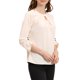 thumbnail image 4 of CURVOSPORT Camisa Elegante para Mujeres, Top de Oficina con Abertura Clave, Frente Plisado, Manga 3/4, Blusa de Chifón XS Beige, 4 of 8
