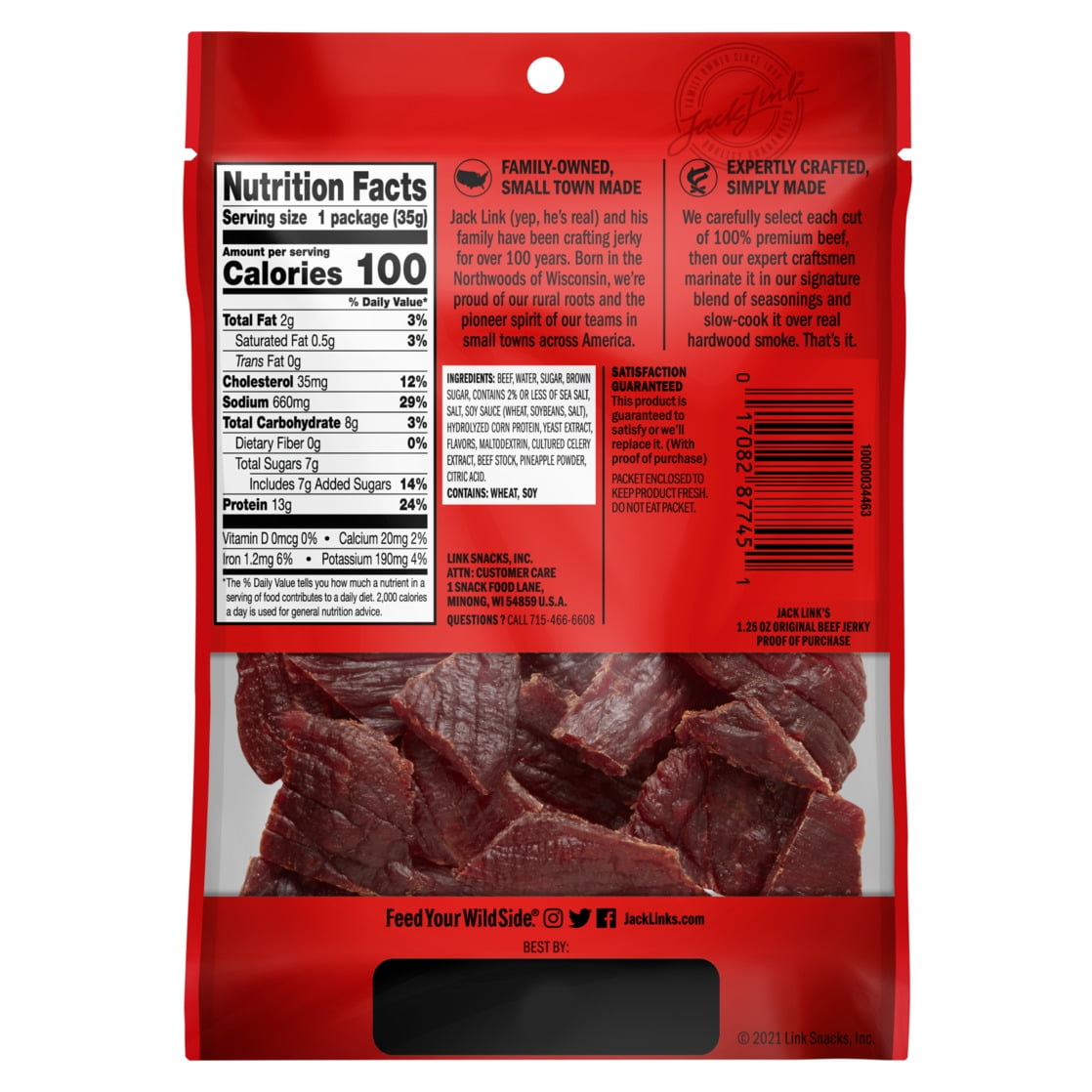 1.25 Ounce Jack Link's Original Beef Jerky 1/1 Count
