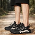 thumbnail image 6 of CHICVOMEY Mens Breathable Cut Out Sport Sandals Quick Dry Mesh Closed Toe Outdoor Shoes Non Slip Thick Sole Adjustable Slip On Sandals for Hiking Beach Casual Summer Wear, 6 of 8