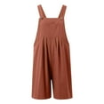thumbnail image 4 of Jumpsuits For Women Summer Short Overalls Casual Sleeveless Loose Women's Rompers (Orange XL), 4 of 4