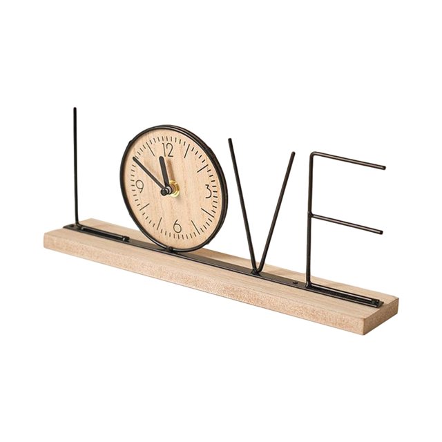 Accesorios de decoración de habitaciones con relojes, reloj de mesa de escritorio con adorno moderno antiguo para AMAR