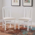thumbnail image 2 of Linon Darlie Beechwood Chairs Set of 2 With Upholstered Seat in White, 2 of 11