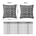 thumbnail image 3 of Rateoe Black Tartan Plaid Pattern Throw Pillow Cover Premium Pillow Stuffer Sham Square for Decorative Cushion Bed Couch Sofa(Pillow insert not included), 3 of 8