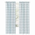 thumbnail image 6 of Woven Trends Semi Sheer Checkered Curtains 84 Inches Long, Rustic Farmhouse Gingham Curtains for Bedroom, Living Room, and Kitchen, Single Panel, 42" x 84", Light Blue, 6 of 6
