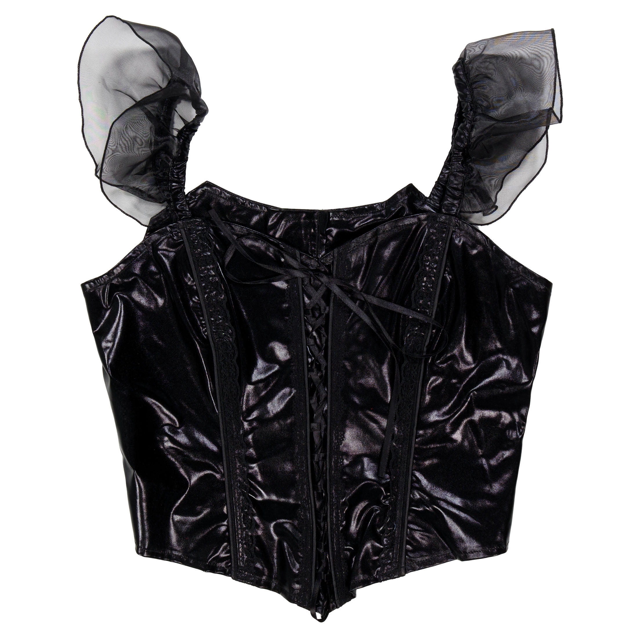 Flirty Top Costume Accessory for Adults, Black, L (12/14), Halloween by Way To Celebrate