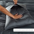 thumbnail image 6 of Comfort Canopy Luxury 100% Rayon From Bamboo Duvet Cover Set with Shams, King/Cal-King, Slate Blue, 6 of 11