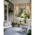 thumbnail image 4 of nqOlkjepod Outdoor Curtains for Patio Waterproof, Burnt Orange Boho Outdoor Privacy Panels Grommet, Southwestern Ethnic Geometric Blackout Outside Curtains for Porch/Cabana/Pergola 54"x84", 2 Panels, 4 of 8