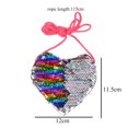 thumbnail image 5 of Jiibva Sequined Heart Mini Shoulder Bag with Adjustable Strap, Small PU Purse for Everyday Essentials(Colorful silver), 5 of 5