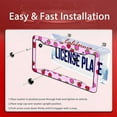 thumbnail image 5 of 2x Universal Pink Strawberry Aluminum License Plate Frame Cover Decorate Gift, 5 of 7